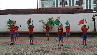 Wavin flag kindergarten dance Batari School [upl. by Anilak]