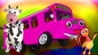 Roues sur le bus  comptine  3D Song For Kids  Kids Rhymes  Wheels On The Bus [upl. by Besse124]