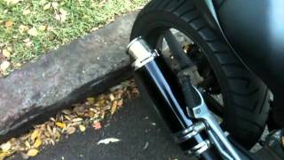 Honda VTR250  eBay aftermarket exhaust without baffle [upl. by Aliwt]