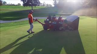 Aerial of Full Greens Aerification with CoreMax48 [upl. by Halle]