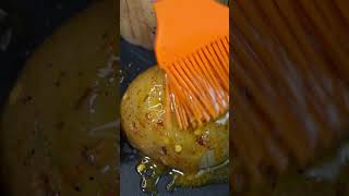 Perfectly crispy Hasselback potatoes in air fryer II Best ever potatoes recipes II shorts asmr [upl. by Woodall253]