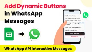 How to Add Dynamic Buttons in WhatsApp Messages  WhatsApp Cloud API [upl. by Thibault]