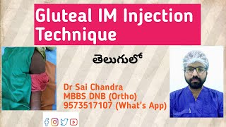 Gluteal IM Injection Technique In Telugu [upl. by Akemaj]