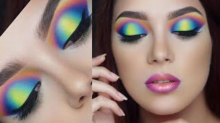 Step By Step ColorFull Eyes Makeup Tutorial Makeup For Dummy Eyes Makeup Class [upl. by Cima]