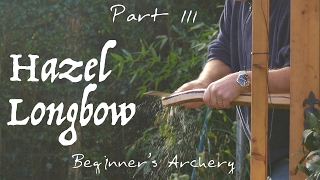 Hazel Longbow Reducing the Green Stave for Seasoning Building a hazel longbow Part 3 [upl. by Meluhs710]