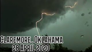 Tornado in Claremore and tulsa Oklahama 28 April 2020 [upl. by Aivatnahs]