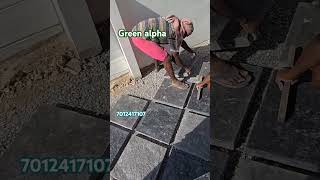 Interlock work Installing method Stone finish [upl. by Ileek]