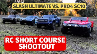 Short Course RC Shootout  Pro4 SC10 vs Slash Ultimate [upl. by Nnailuj825]