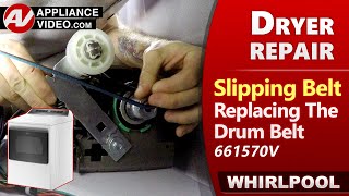 How to Diagnose amp Replace the Dryer Drum Belt by Factory Appliance Technician [upl. by Yklam]