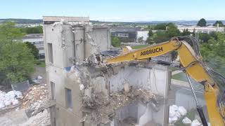 feess Abbruch  AlbertSchäffleSchule in Nürtingen mit einem Rudel CATERPILLAR [upl. by Uhp]