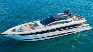 13250000 Superyacht Tour  2020 Mangusta GranSport 33 [upl. by Yelsnit]