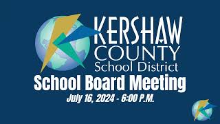 Kershaw County School Board Meeting [upl. by Collette]