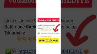 Vodafone bedava internet 2024 Hediye 11GB [upl. by Htenywg]