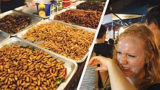 Eating BUGS at Huge Thai Food Night Market  Coffee with MARK WIENS [upl. by Cousin285]