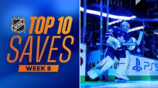 Top 10 Saves from Week 8  202324 NHL Season [upl. by Eamanna675]