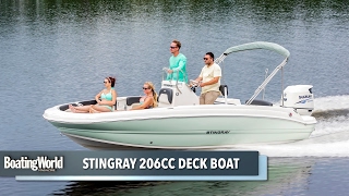 Stingray 206CC Deck Boat – Boat Test [upl. by Joed]