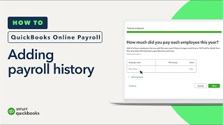 How to add your payroll history to QuickBooks Online Payroll [upl. by Julita]