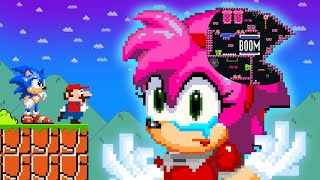 Mario and Sonic vs The GIANT Amy Roses Head MAZE  Game Animation [upl. by Burnard807]