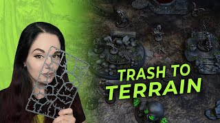 Make Terrain from Sprues amp Trash  DIY Fantasy Terrain for Deth Wizards [upl. by Ahseekan]