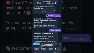 Clickbee Ltc Bot You get Lots of cripto on this bot bees ltc clickbee [upl. by Anuahc]