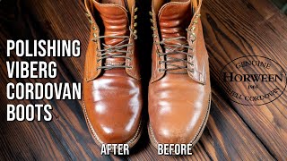 Polishing Viberg Shell Cordovan Boots [upl. by Thant]