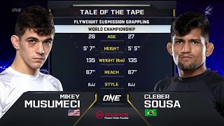 Mikey Musumeci vs Cleber Sousa  ONE Championship Full Fight [upl. by Norven]