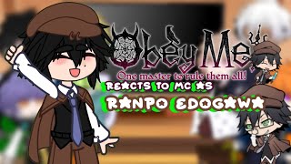 obey me Reacts to Mc as ranpo Edogawa  bsd x obey me Yvonnex [upl. by Motteo]