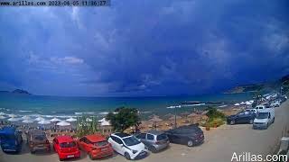 20230805 Arillas Corfu Live Webcam [upl. by Anelis]