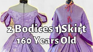 I Bought the Most Incredible 1860s Womans Dress with TWO Bodices 😭  Antique Clothing Unboxing [upl. by Jandy]