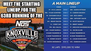 Introducing the 2024 Knoxville Nationals Starting Lineup 24 Drivers 50 Laps 190000 to WIN [upl. by Ycam434]