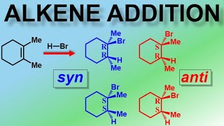 Addition Reactions of Alkenes Hydrohalogenation HX [upl. by Eniamrahc]