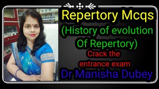 Repertory Mcqs History of evolution of RepertoryHomoeopathy MCQs entrance examDr Manisha Dubey [upl. by Lacie]