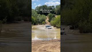 We jump in head first 🤿 wading mudmaster snorkel isuzu 4x4 pickup offroading [upl. by Ecargyram]