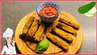 PALITOS DE ZUCCHINI EMPANIZADOS AL HORNO🥒BAKED BREADED ZUCCHINI STICKS🥒 [upl. by Aikimat38]