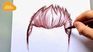 Comment dessiner des cheveux de garçon facilement dessin coiffure garçon [upl. by Lian]