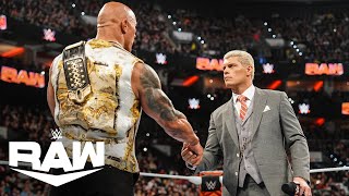 The Rock amp Cody Rhodes Story is Just Beginning  WWE Raw Highlights 4824  WWE on USA [upl. by Sylado818]