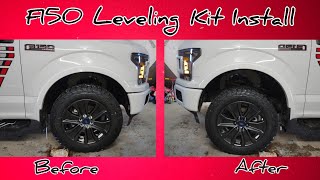 DIY EASY F150 Leveling Kit Spacer Install No Specialty Tools Needed [upl. by Persian980]