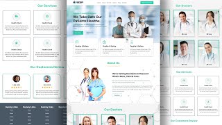 Create hospital management website using html css and JS  hospital website [upl. by Ylicec]