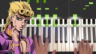 Giornos Theme Piano Tutorial Lesson [upl. by Lorsung]