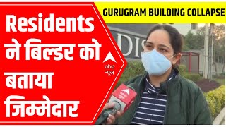 Gurugram Building Collapse Residents blame substandard construction by builder stage protest [upl. by Aven]