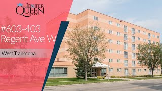 603403 Regent Avenue West  Madeleine Estates Penthouse condominium in Transcona  under 200k [upl. by Idnaj]