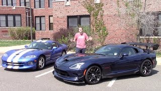 2016 Dodge Viper ACR vs 1997 Dodge Viper GTS Comparison Test [upl. by Nahsab]