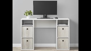 Mainstays 4Cube Desk Guided Assembly [upl. by Hachmin305]