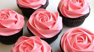 How to Frost a Rose Cupcake in 5 Seconds [upl. by Conlen45]