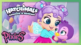 Hatchimals Pixies Episodes 1 to 5  Adventures in Hatchtopia Compilation  Cartoon for Kids [upl. by Ardnekal809]