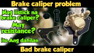 Brake caliper problem  Sticking brake caliper  how to clean caliper slide pin  motodave [upl. by Eno]