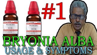 Bryonia Alba Part 1  Usage amp Symptoms in Homeopathy by Dr PS Tiwari [upl. by Sral]