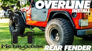 Metalcloak Overline Rear Fender Install Jeep TJ [upl. by Maice588]