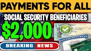 2000 PAYMENTS FOR ALL SSI SSDI VA FOR SOCIAL SECURITY BENEFICIARIES  943 SSA SSI SSDI PAYMENTS [upl. by Ellenhoj]