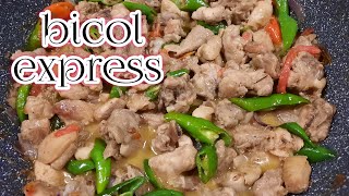 BICOL EXPRESS  PANLASANG PINOY  CHICKEN BICOL EXPRESS [upl. by Atinehs]